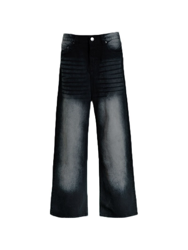 Herren-Jeans mit geradem Bein in Vintage-Distressed-Waschung-3