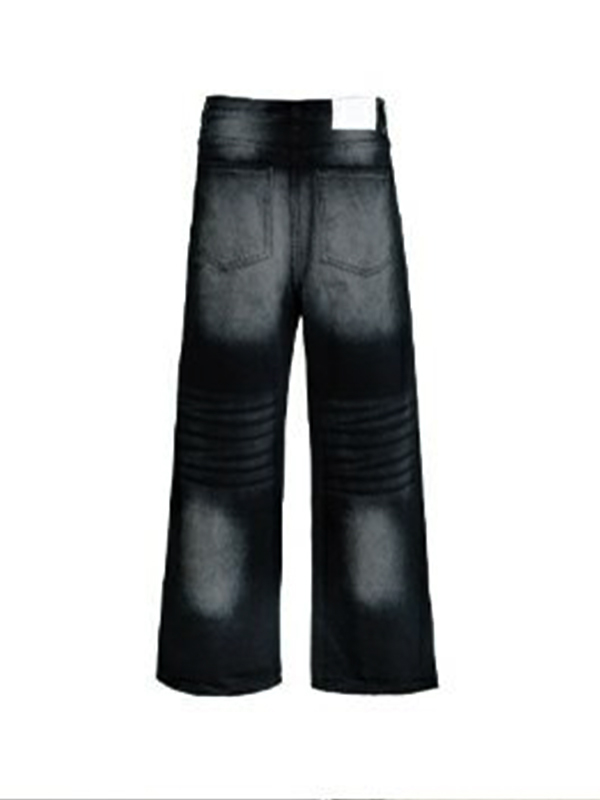 Herren-Jeans mit geradem Bein in Vintage-Distressed-Waschung-4